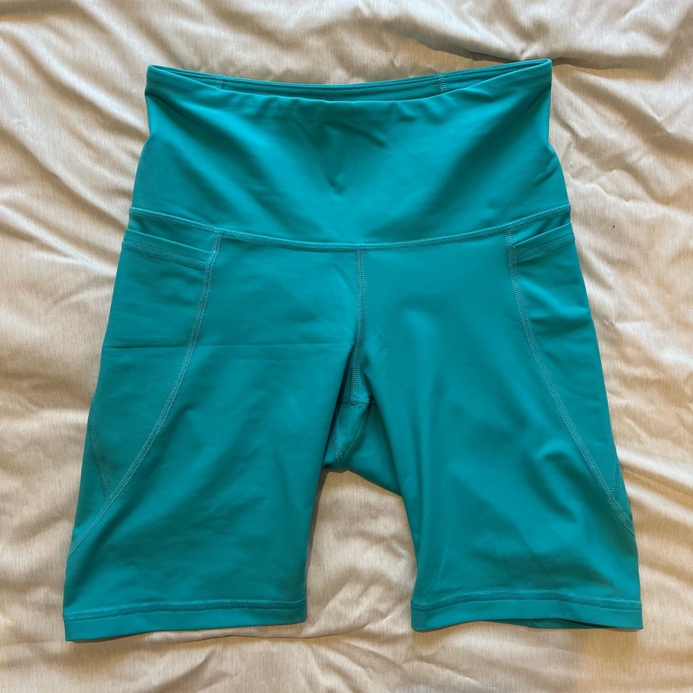 Old Navy teal biker shorts - size small